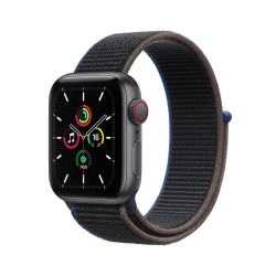 Apple Watch SE GPS + Cellular, 44mm Space Gray Aluminium Case with Charcoal Sport Loop